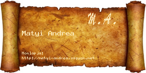 Matyi Andrea névjegykártya